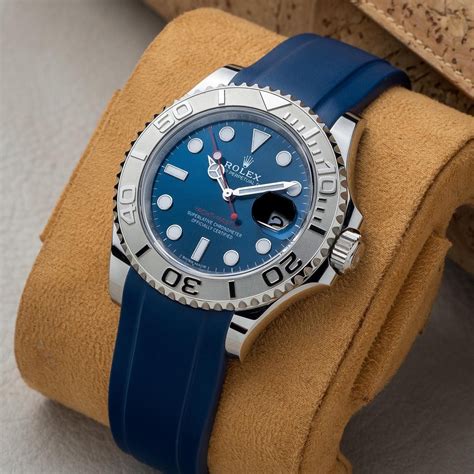 rolex yacht master blue rubber strap|Rolex Yacht Master Blue Rubber Strap .